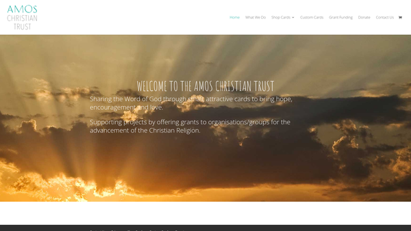 Screenshot of the Amos Christian Trust website