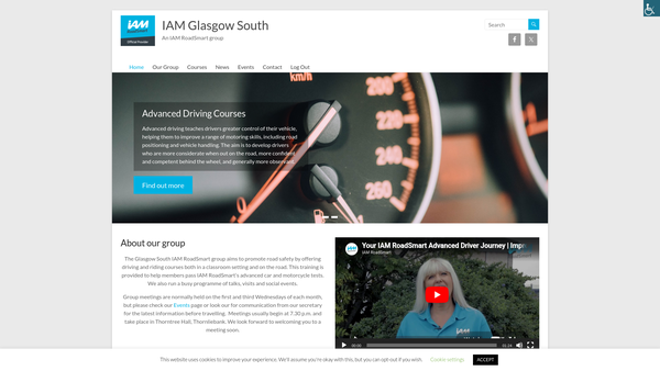 Screenshot of the Glasgow South Group Of Advanced Motorists And Motorcyclists website