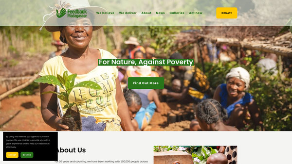 Screenshot of the Feedback Trust website
