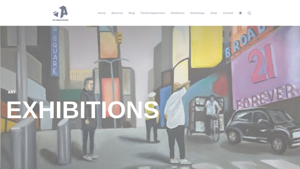 Screenshot of the The Art Department, Paisley Ltd website