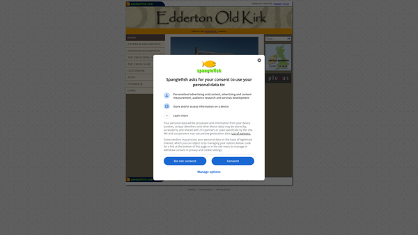 Screenshot of the Edderton Old Church Preversation Trust website