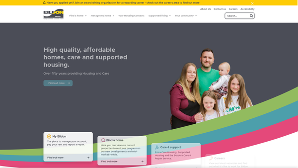 Screenshot of the Eildon Trust website