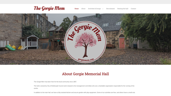 Screenshot of the The Gorgie Mem SCIO website