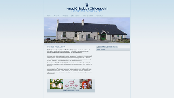 Screenshot of the Urachadh - Uibhist website