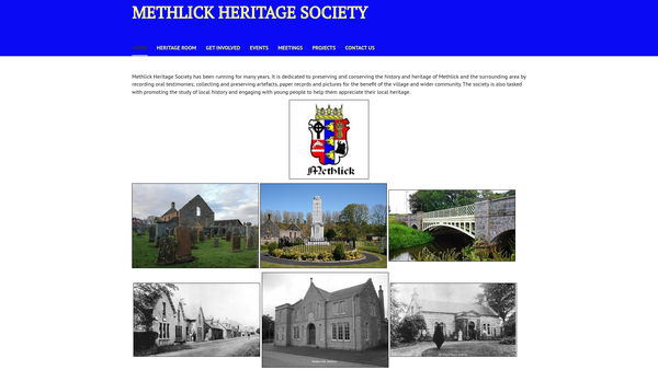 Screenshot of the Methlick Heritage Society website