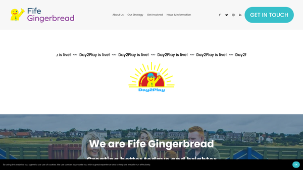 Screenshot of the Fife Gingerbread website
