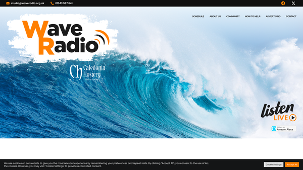Screenshot of the Dr Gray's Hospital Broadcasting Service website