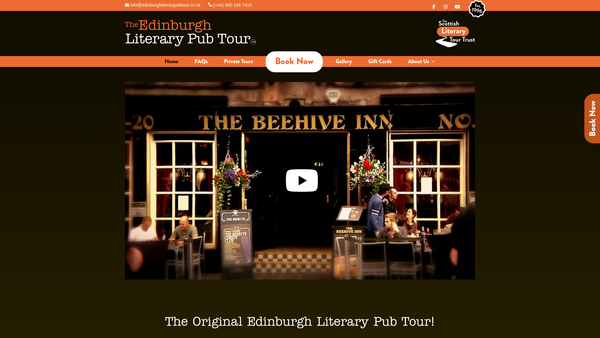 Screenshot of the The Scottish Literary Tour Trust website