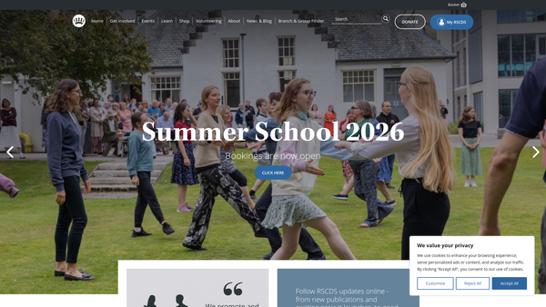 Screenshot of the Royal Scottish Country Dance Society Lochaber Branch website