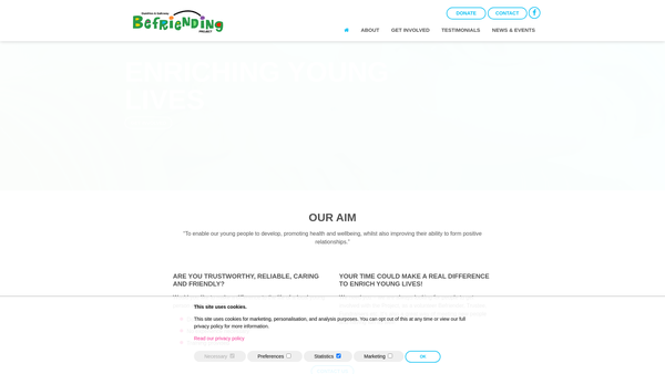 Screenshot of the Dumfries & Galloway Befriending Project website