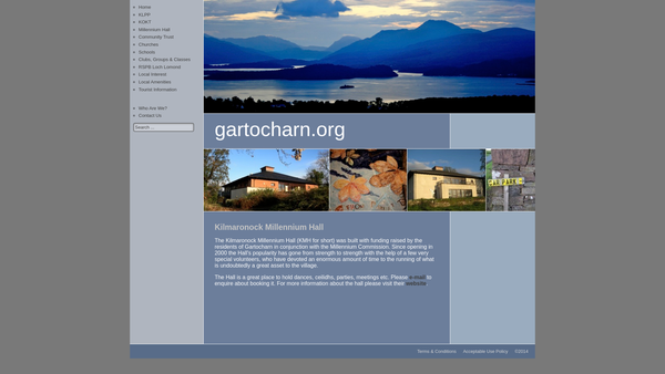 Screenshot of the Kilmaronock Millennium Association website