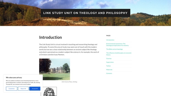Screenshot of the Link Education And Research Trust website