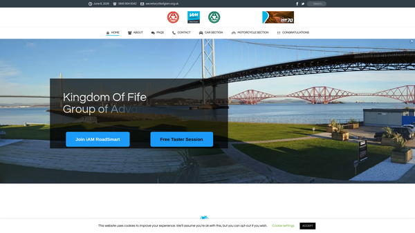 Screenshot of the Kingdom Of Fife Group Of Advanced Motorists website