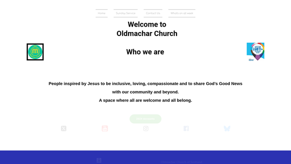 Screenshot of the Aberdeen Bridge of Don Old Machar Church of Scotland website