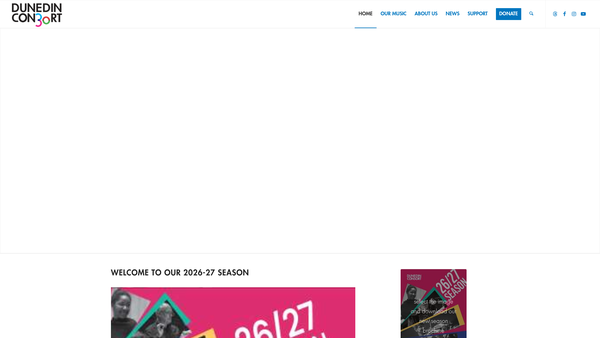 Screenshot of the Dunedin Concerts Trust Limited website