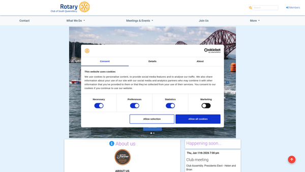Screenshot of the Rotary Club Of South Queensferry Trust Fund website