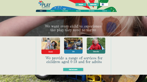 Screenshot of the Play Midlothian website