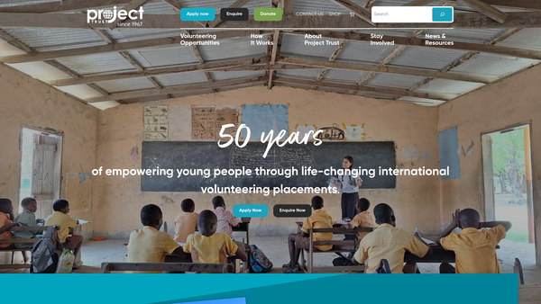 Screenshot of the Project Trust website