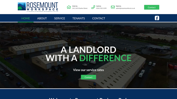 Screenshot of the Rosemount (Workspace) Ltd website