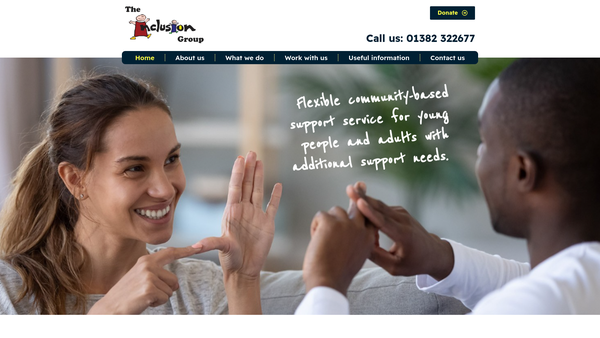 Screenshot of the The Inclusion Group (Dundee) website