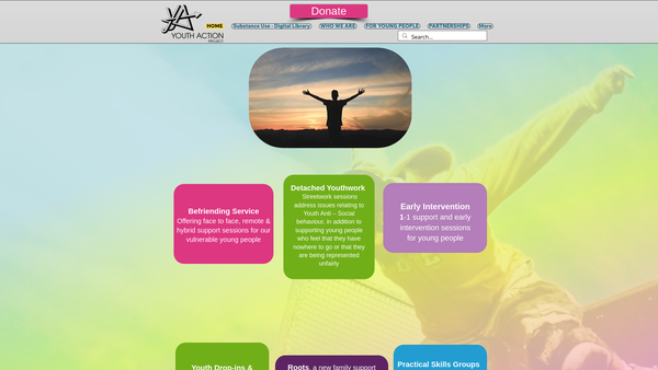 Screenshot of the West Lothian Youth Action Project website