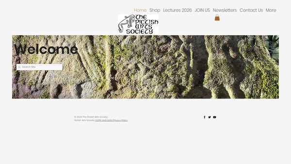 Screenshot of the Pictish Arts Society website