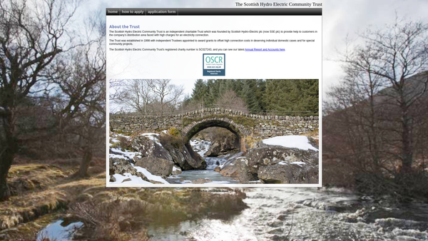 Screenshot of the Scottish Hydro-Electric Community website