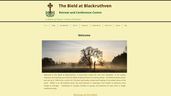 Screenshot of the Bield Christian Company Limited website