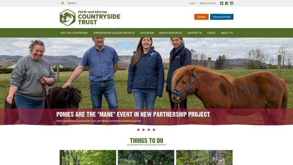 Screenshot of the Perth And Kinross Countryside Trust website