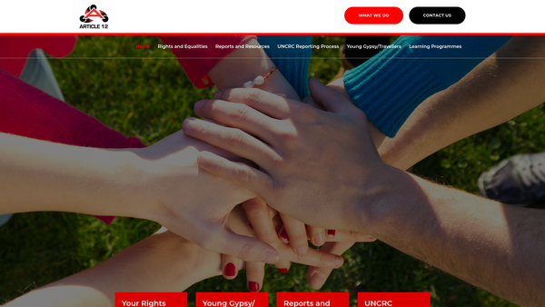 Screenshot of the Article 12 In Scotland website
