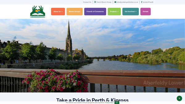Screenshot of the Take A Pride In Perthshire website