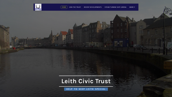 Screenshot of the Leith Civic Trust website