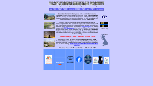 Screenshot of the Castletown Heritage Society website