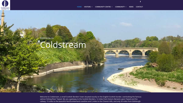 Screenshot of the Coldstream Community Trust website