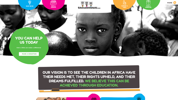 Screenshot of the Educate The Kids Ltd website