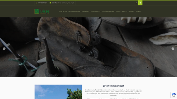 Screenshot of the Birse Community Trust website