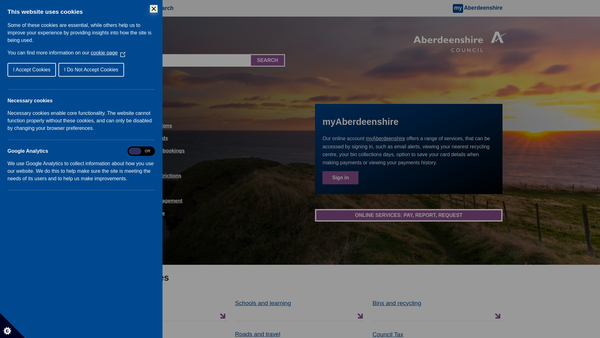 Screenshot of the Kincardineshire Educational Trust website