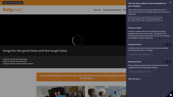 Screenshot of the Fischy Limited website