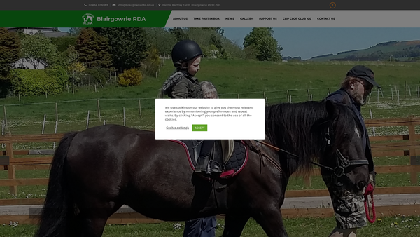 Screenshot of the Blairgowrie Riding For The Disabled (SCIO) website