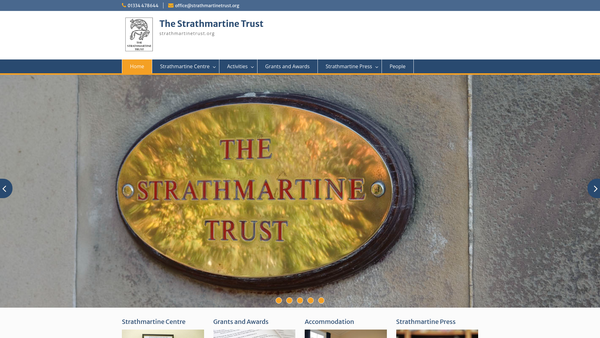 Screenshot of the Strathmartine Trust website