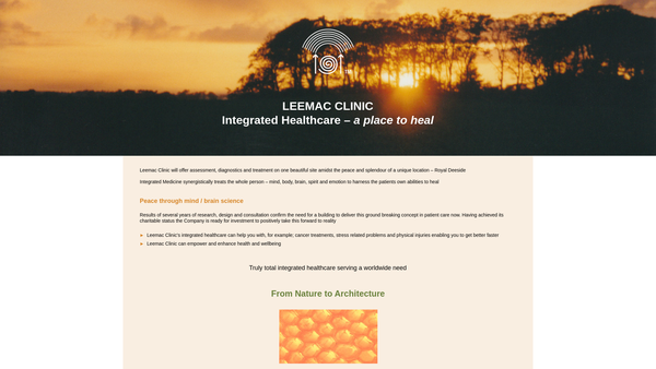 Screenshot of the Leemac Clinic website