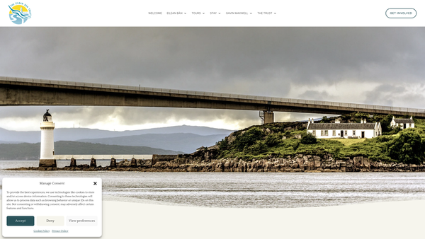 Screenshot of the Eilean Ban Trust website