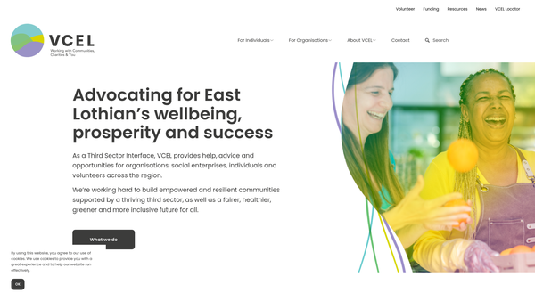 Screenshot of the Volunteer Development, East Lothian website