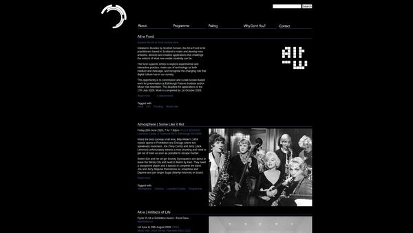 Screenshot of the New Media Scotland website