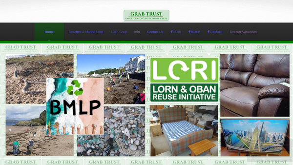 Screenshot of the Group For Recycling In Argyll And Bute Trust Limited website