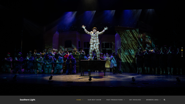 Screenshot of the Southern Light Opera Company website