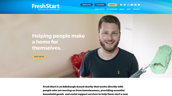 Screenshot of the Fresh Start (Scotland) website