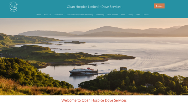 Screenshot of the Oban Hospice Limited website