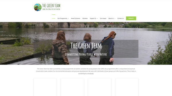 Screenshot of the Green Team (Edinburgh and Lothians) Limited website