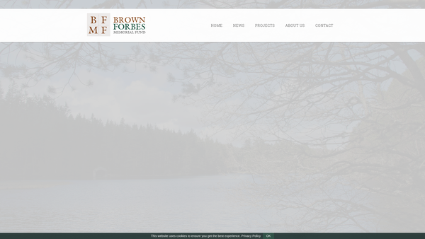 Screenshot of the Brown Forbes Memorial Fund website
